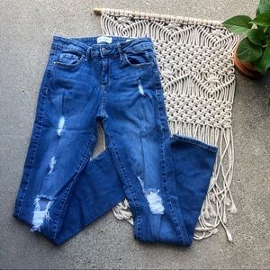 Jessica Simpson Distressed Straight Jeans Size 27